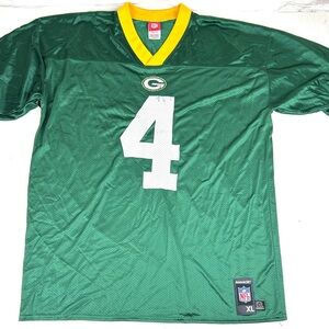 Vintage Brett Favre Green Bay Packers Football Reebok Jersey Men's XL Green NFL